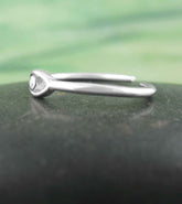 Evil Eye With Tiny CZ Pupil Toe Midi Ring, Adjustable | Woot & Hammy